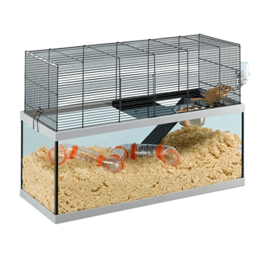 Ferplast Gabry 80 Ørkenrottebur Sort/glas 79x30.5x51.4 cm